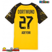 Camisa de Futebol Borussia Dortmund Karim Adeyemi #27 Equipamento Principal Mulheres 2025-26 Manga Curta